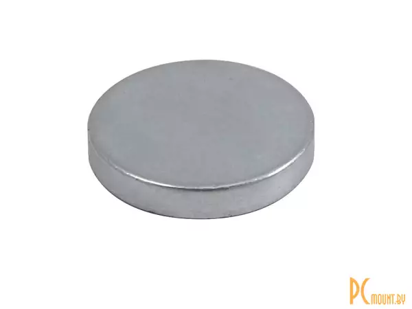 Магнит самарий-кобальтовый дисковый, никелированый, диаметр 20мм, толщина 2.5мм, сильный